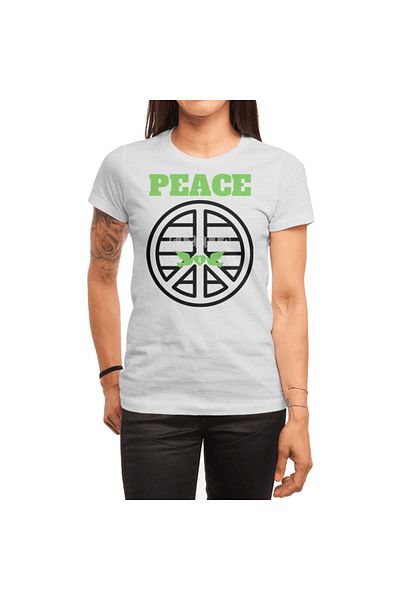 Fizello Ανδρικό και γυναικείο Unisex Λευκό T-Shirt - Σύμβολο Peace Birds