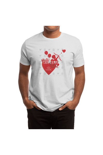 Fizello Tricou alb unisex Be My Valentine