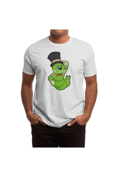 Fizello Tricou alb pentru bărbați și femei în stil Caterpillar - Hanorace Hatli Groom