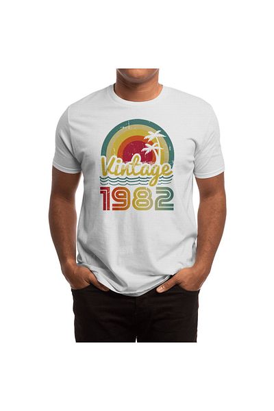 Fizello Tricou alb unisex vintage 1982