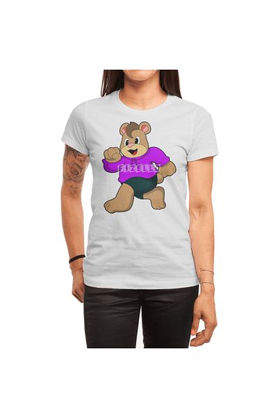 Fizello Ανδρικό και γυναικείο λευκό μπλουζάκι Unisex - Bear Horse Running