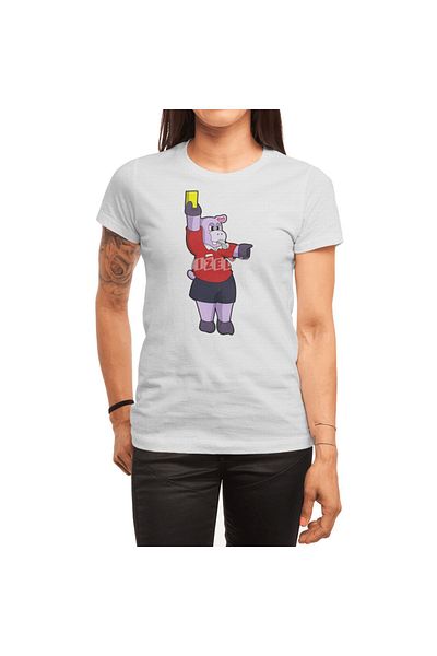 Fizello Hippo - Unisex Λευκό T-Shirt, Ανδρικό και Γυναικείο Ποδοσφαιρικό T-Shirt Referee