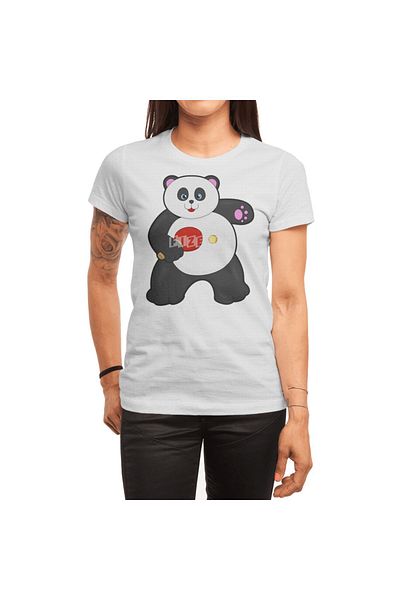 Fizello Επιτραπέζιο τένις Panda - Λευκό μπλουζάκι Unisex, μπλουζάκι ρακέτας για άνδρες και γυναίκες