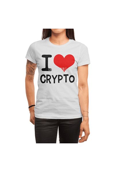 Fizello I Love Crypto Currency Unisex Λευκό μπλουζάκι για άνδρες και γυναίκες