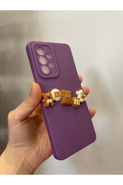 OVADA Samsung Galaxy A53 5G Uyumlu Kamera Korumalı 3D Ayıcıklı Silikon Kılıf