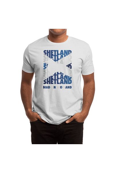 Fizello Λευκό μπλουζάκι Unisex Scotland Shetland
