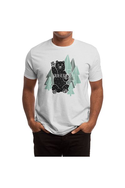 Fizello Tricou alb unisex Gregory The Grizzly