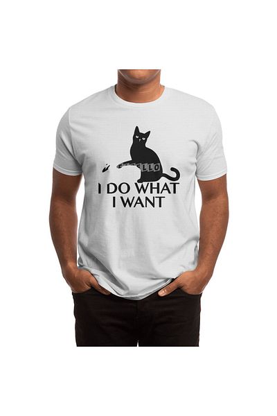Fizello "I Do What I Want" Cool Funny T-shirt για άνδρες και γυναίκες - Unisex λευκό μπλουζάκι