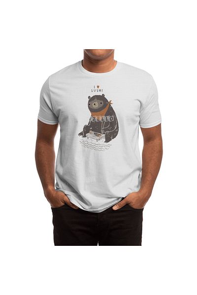 Fizello Λευκό μπλουζάκι I Love Sushi Unisex