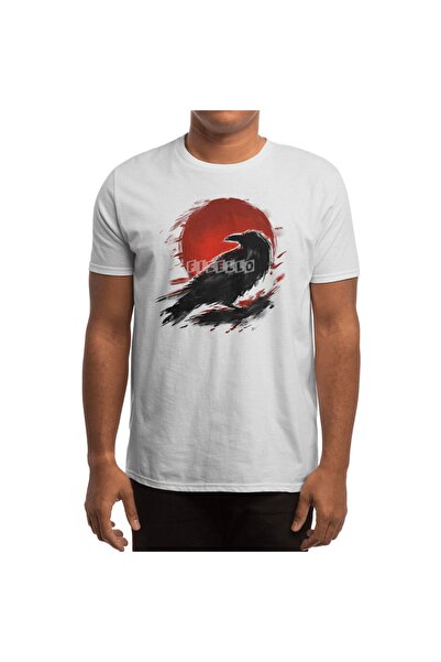 Fizello Raven Under The Sun - Λευκό μπλουζάκι Unisex για άνδρες και γυναίκες