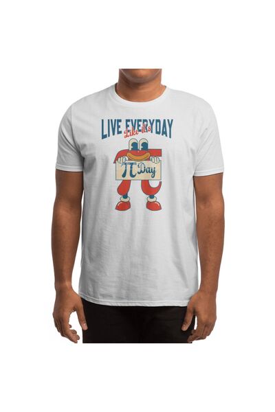 Fizello Λευκό μπλουζάκι με σχέδιο Hayakşi με Pi Day για άνδρες και γυναίκες