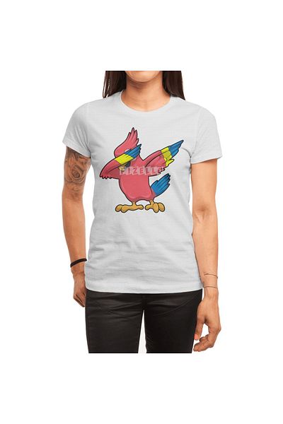Fizello Λευκό μπλουζάκι Parrot Hip Hop Dance Dab Unisex