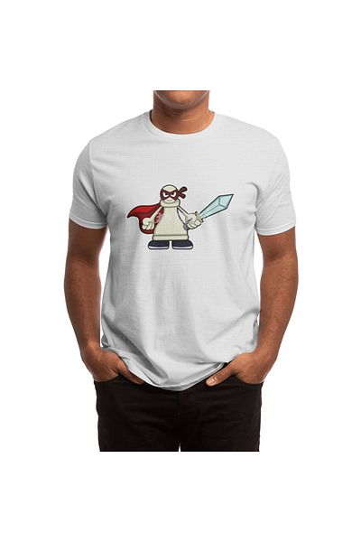 Fizello Tricou alb unisex pentru bărbați și femei - Chess Piece Pawn Horse Chess Pattern