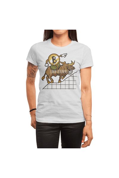 Fizello Tricou alb unisex Bitcoin Bull