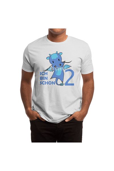 Fizello Dragon Blue - 2α γενέθλια στο 2 Fairy Tale Unisex Λευκό T-shirt