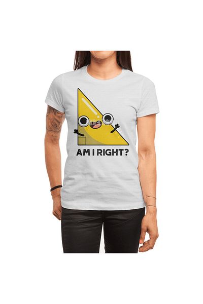 Fizello Am I Right Cute Geometry Math Pun - Unisex Λευκό T-shirt