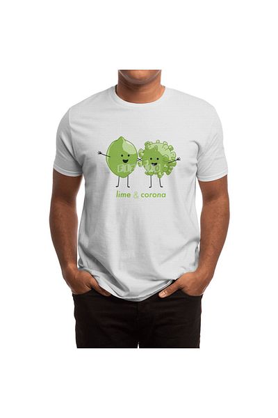 Fizello Λευκό μπλουζάκι Unisex Σχέδιο Corona Tee-Up - Ανδρικά και Γυναικεία