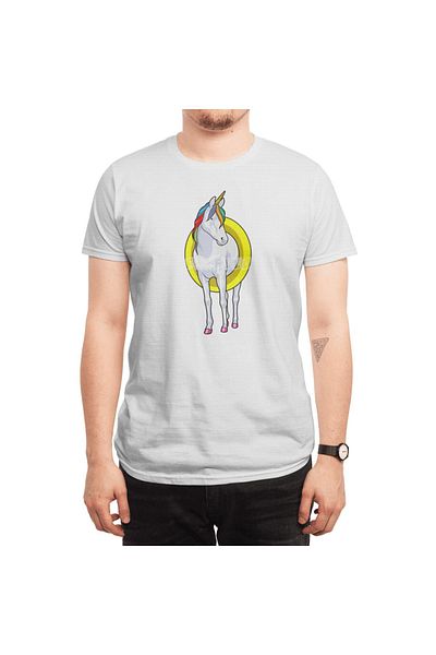 Fizello Unicorn Eating Swim Ring - Ανδρικό και γυναικείο λευκό μπλουζάκι