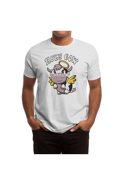 Fizello Tricou alb unisex Holy Cow - Tricou pentru bărbați și femei