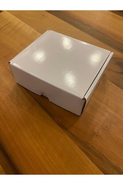 Magicway E-ticaret Takı Aksesuar Kolye Bileklik Kapaklı Kargo Kutusu 100adet Beyaz Parlak Selefonlu 12x13x5cm