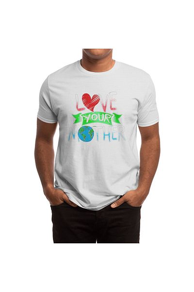 Fizello Λευκό μπλουζάκι Unisex Earth Day - "Love Your Mother Earth"