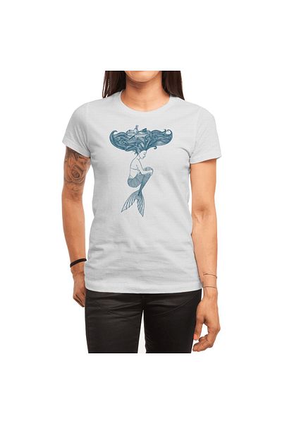 Fizello Λευκό μπλουζάκι Unisex Mermaid