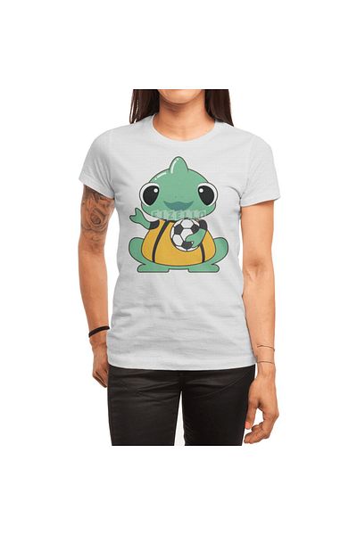 Fizello Chameleon - Men's and Women's White Unisex T-Shirt, Football Bola Pattern