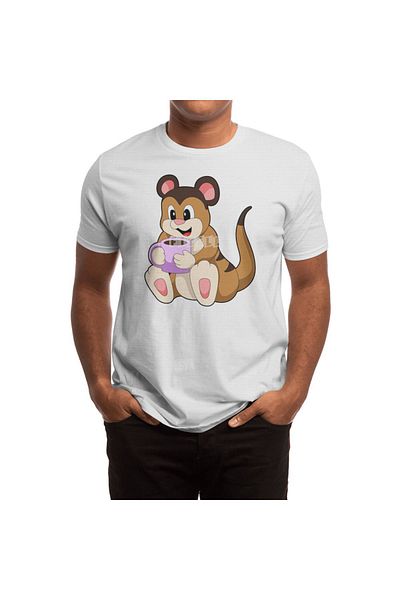 Fizello Tricou unisex alb cu model Meerkat - Tricou pentru bărbați și femei