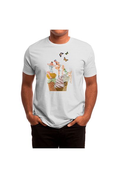 Fizello Unisex White T-Shirt - Summer Time, Tricou pentru bărbați și femei