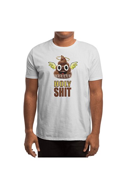 Fizello Ανδρικό και γυναικείο λευκό μπλουζάκι Unisex - Funny Funny Holy Shit Party Shirt