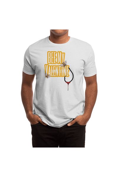 Fizello Tricou alb unisex Bee My Valentine