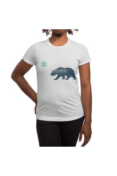 Fizello Λευκό μπλουζάκι Unisex με σχέδιο Ca Winter Flag
