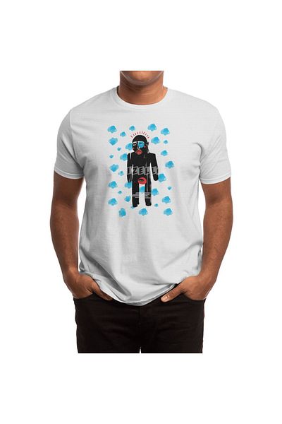 Fizello Ανδρικό και γυναικείο λευκό μπλουζάκι - Man From Cloud Unisex Design
