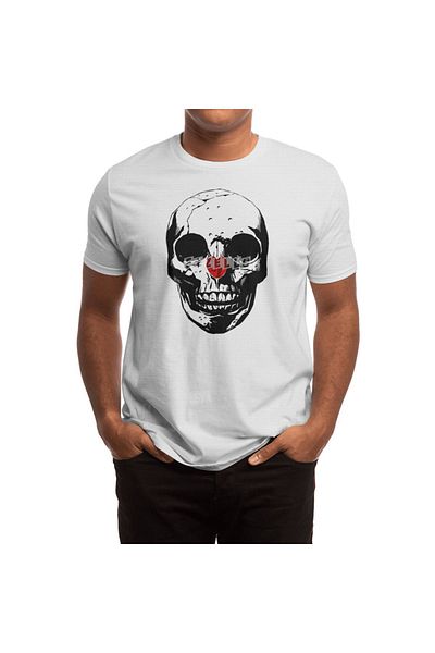 Fizello Macabre Valentine - Λευκό μπλουζάκι για άνδρες και γυναίκες, Unisex σχέδιο "Dark on Light"