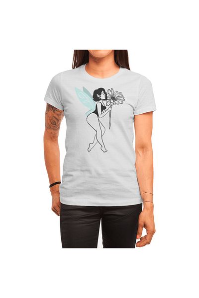 Fizello Ανδρικό και γυναικείο Unisex Λευκό T-shirt - Fairy Flower Magic T-shirt