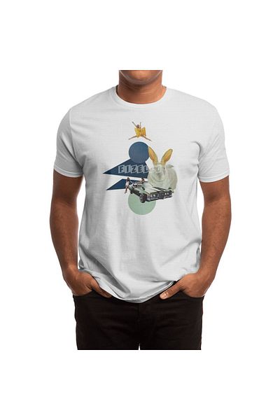 Fizello Ανδρικό και γυναικείο λευκό μπλουζάκι - Jump The Bunny Unisex T-shirt