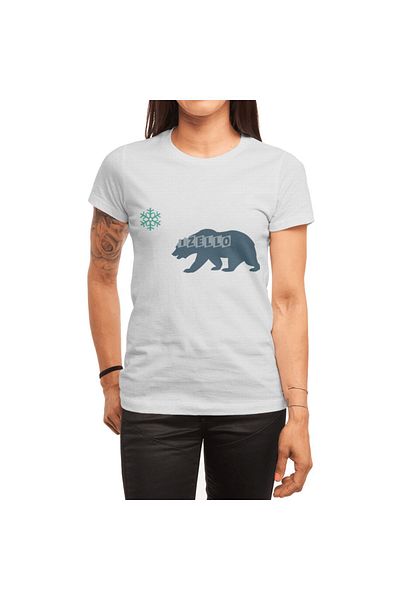 Fizello Λευκό μπλουζάκι Unisex με σχέδιο Ca Winter Flag