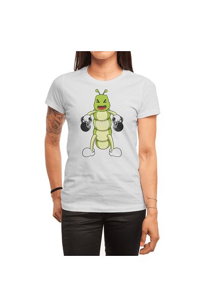 Fizello Μπλουζάκι Caterpillar Dumbbell Bodybuilding - Ανδρικό, Γυναικείο, Unisex Λευκό