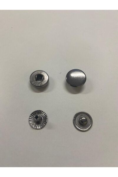 ALOTUHAFİYE 15 Mm Alfa Kapaklı Çıtçıt Nikel 100 Adet
