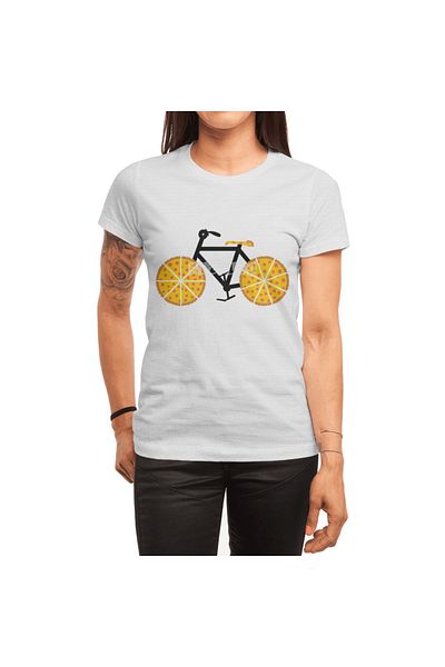 Fizello Λευκό μπλουζάκι Pizza Bike Unisex