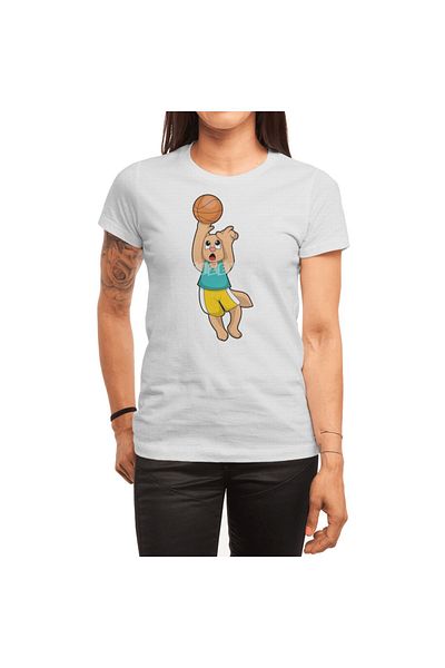 Fizello Tricou Basketball Cat - Bărbați, Femei, Unisex Alb