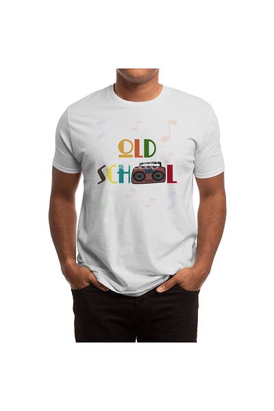 Fizello Λευκό μπλουζάκι Old School Boombox με σχέδιο Unisex