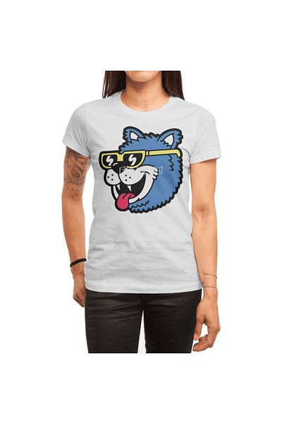 Fizello Cool Bear Print Λευκό μπλουζάκι Unisex για άνδρες και γυναίκες