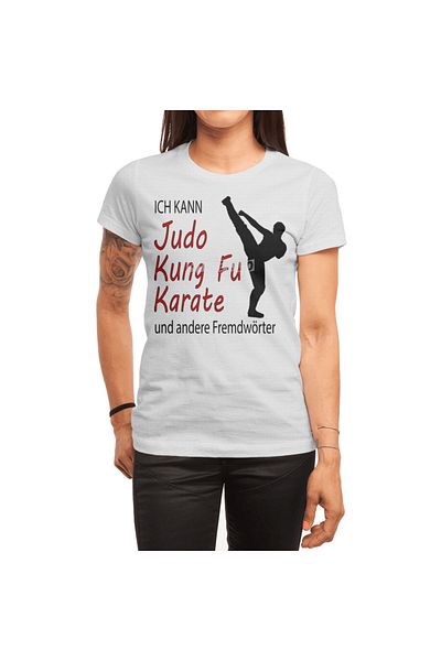 Fizello Μπλουζάκι Unisex Λευκό Τζούντο Κουνγκ Φου Cart Martial Arts - Ανδρικά και Γυναικεία