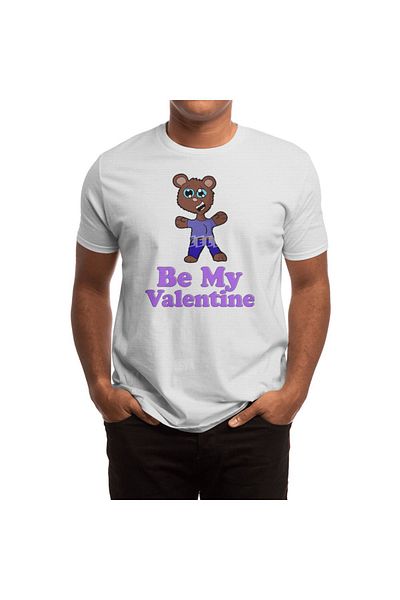 Fizello Be My Valentine Bear Cub - Ανδρικό και γυναικείο λευκό μπλουζάκι Unisex