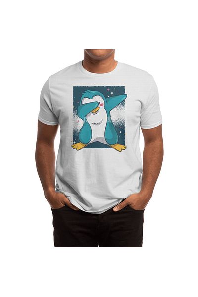 Fizello Λευκό μπλουζάκι Unisex Dabbing Penguin
