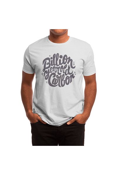 Fizello Tricou alb unisex - Billion Year Old Carbon, scris cosmic