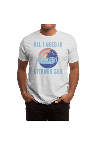 Fizello Μπλουζάκι Vitamin Sea Texture για άνδρες και γυναίκες - Unisex Λευκό T-shirt