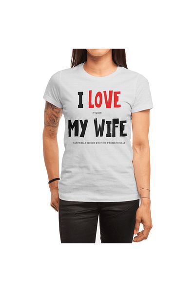 Fizello I Love My Wife Unisex Λευκό μπλουζάκι για Άνδρα και Γυναίκα - BETWEEN THE LINES