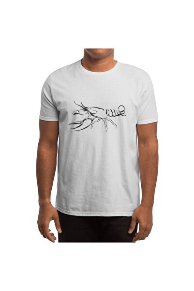 Fizello Tricou alb unisex cu model Lobster